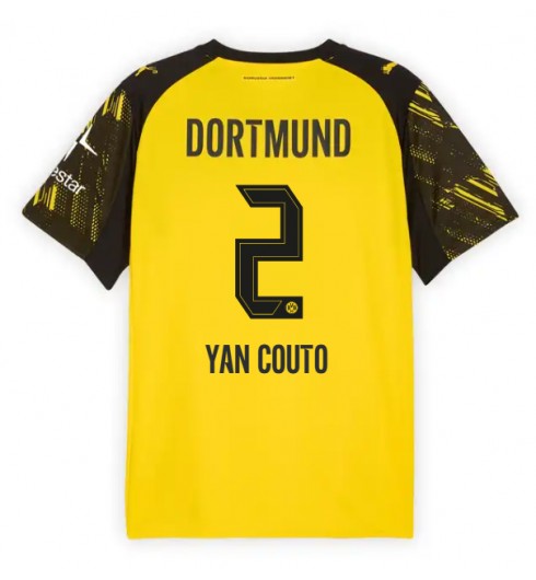 Borussia Dortmund Yan Couto #2 Domácí Dres 2025-26 Krátký Rukáv Borussia Dortmund Yan Couto #2 Domácí Dres 2025-26 Krátký Rukáv